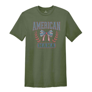 American Mama Retro Shirt, America Shirt, Patriotic Shirt, 4th Of July Shirt, USA Shirt, Red White And Blue, Independence Day Shirt