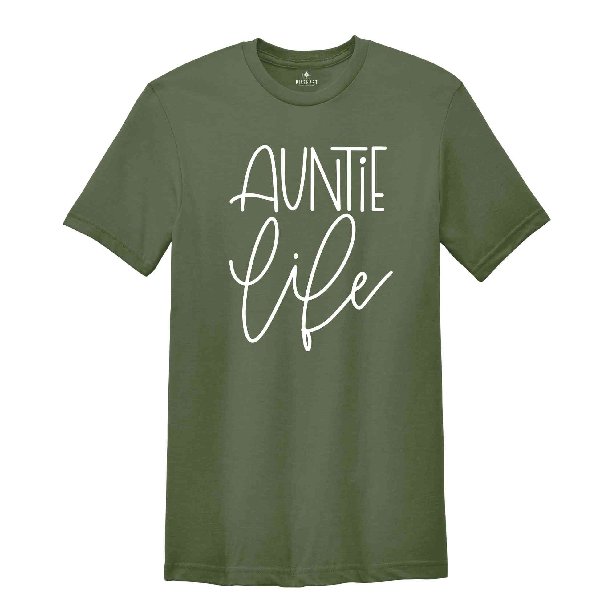 Auntie Shirt, Auntie Life Shirt, New Aunt Shirt, Baby Shower Shirt, Gender Reveal Aunt T-Shirt, Funny Pregnancy Reveal Shirt, Aunt Gift Ideas