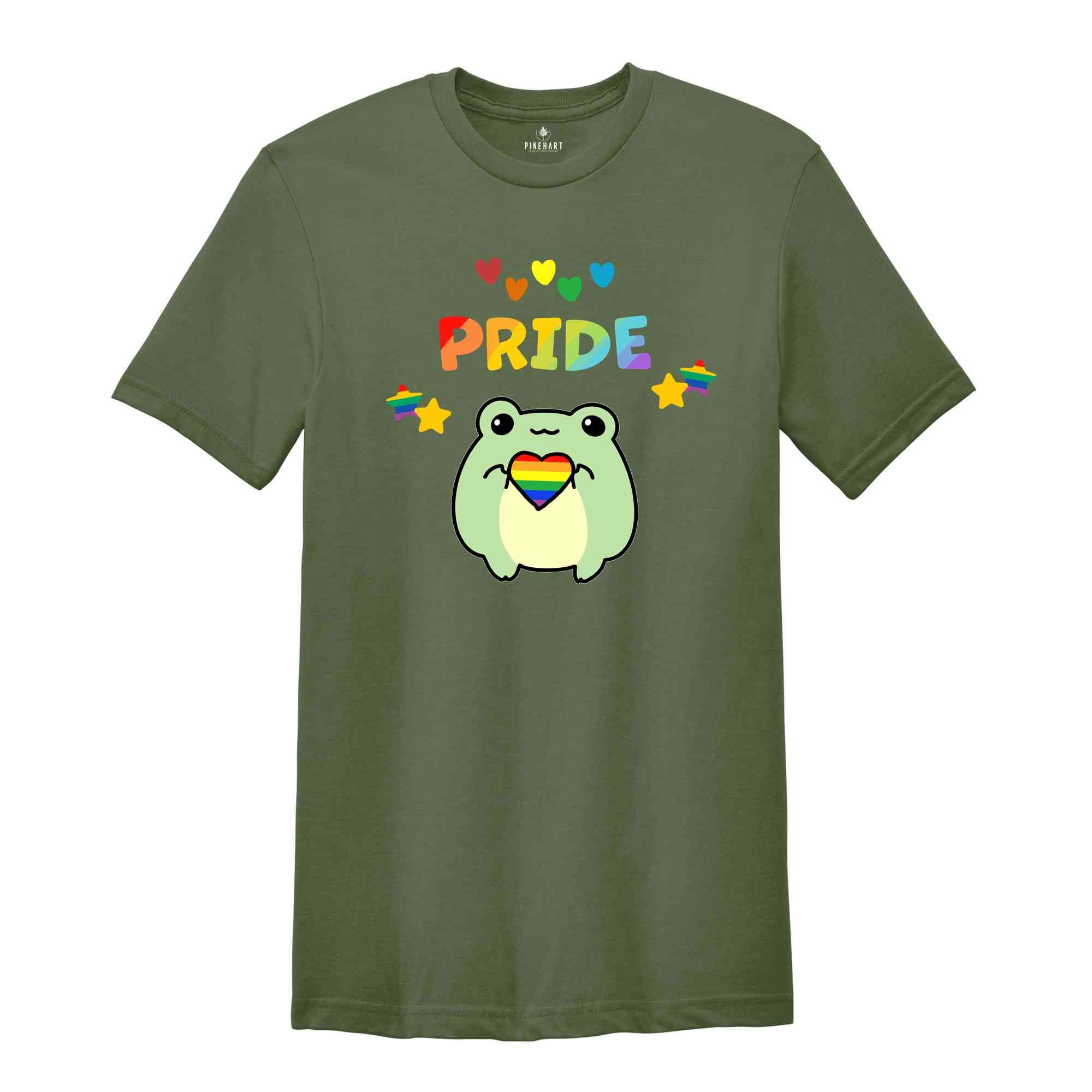 Adorable Lgbt Frog Shirt, Funny Frog Shirt, Gay Pride Shirt, Cottagecore Shirt, Cute Frog Shirt, Lgbt Pride Shirt