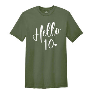 10th Birthday Shirt, Hello 10 Shirt, Ten Birthday Shirt, Tenth Birthday T-shirt, Born 2012 Shirt, 10th Birthday Gift, 10th Birthday Sweater