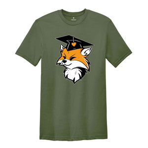 Fox in a Graduation Shirt, Cute Fox T-shirt, Fox Lover Tee, Graduation Gifts, Graduate Shirt 2024, Senior 2024 T-shirt