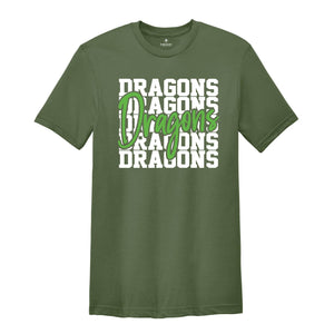 Team Mascot Shirt, Dragons Team Shirt, Dragons Team Spirit Shirt, Dragons Fan Shirt, Dragons School Shirt, Dragons School Spirit