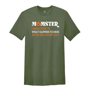 Momster T-Shirt, Halloween Mom Shirt, Halloween Tee, Halloween Day Gifts, Funny Halloween Shirt, Pumpkin Shirt, Spooky Shirt