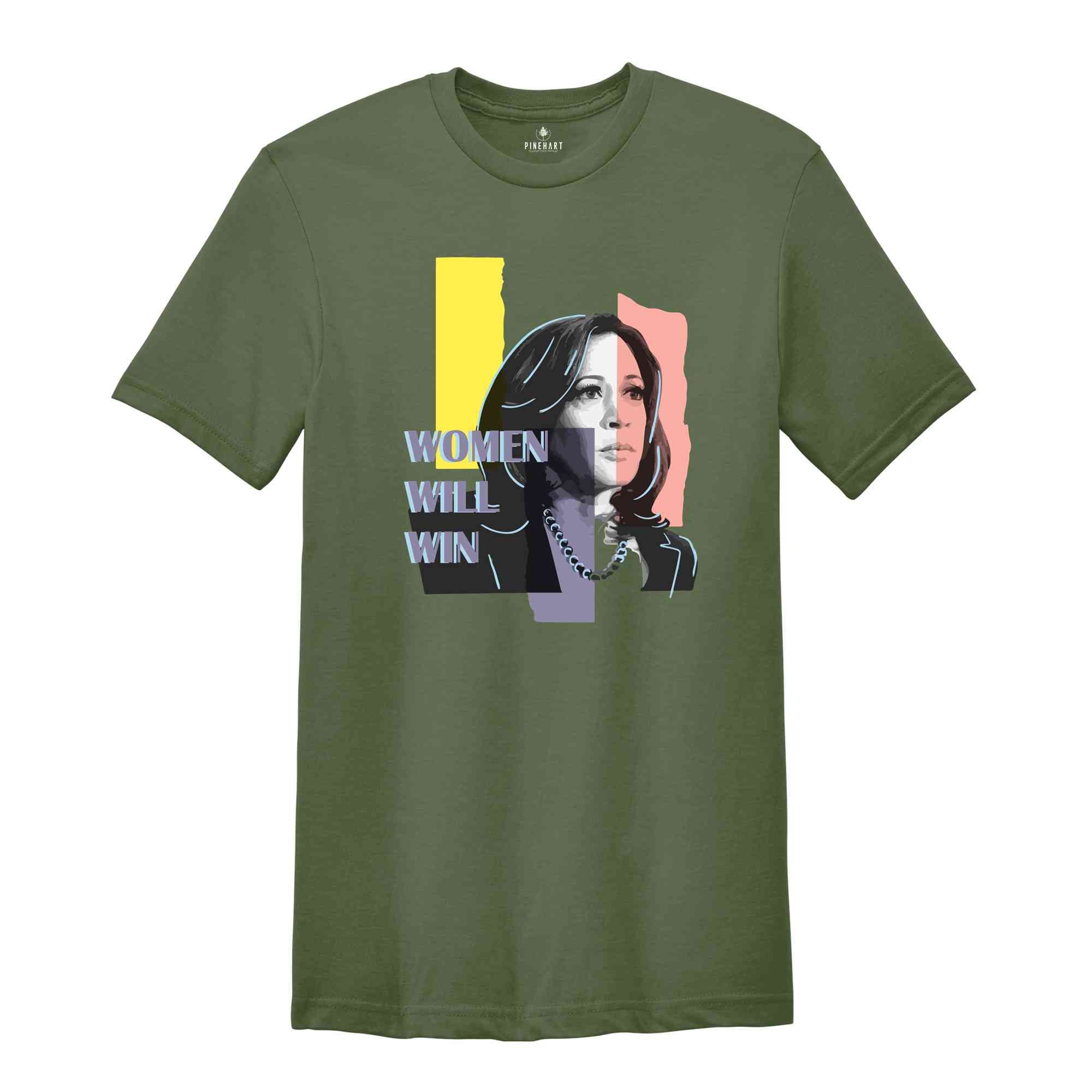 Women Will Win Shirt, Kamala Harris 24 For The People Shirt, President Kamala Harris 2024 Shirt, Madam President Kamala Harris Shirt