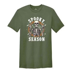 Spooky Season Shirt, Retro Halloween Shirt, Halloween Shirt, Skeleton Shirt, Spooky Shirt, Spooky Season Shirt, Fall Shirt, Peace Shirt