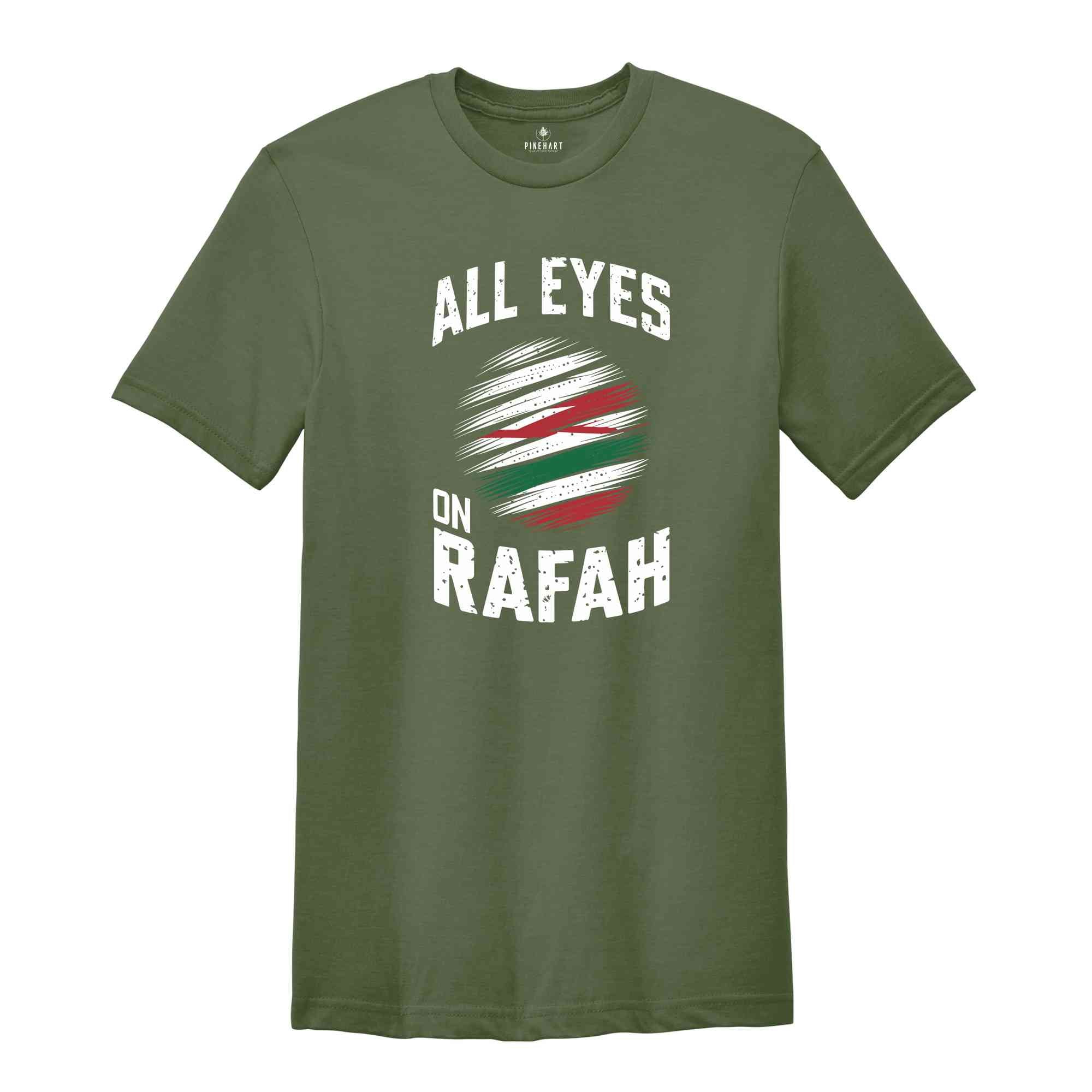 All Eyes on Rafah Shirt, Free Palestine Shirt, Peace Sign Shirt, Palestine Protest, World Peace Shirt, Gaza Palestine T-Shirt