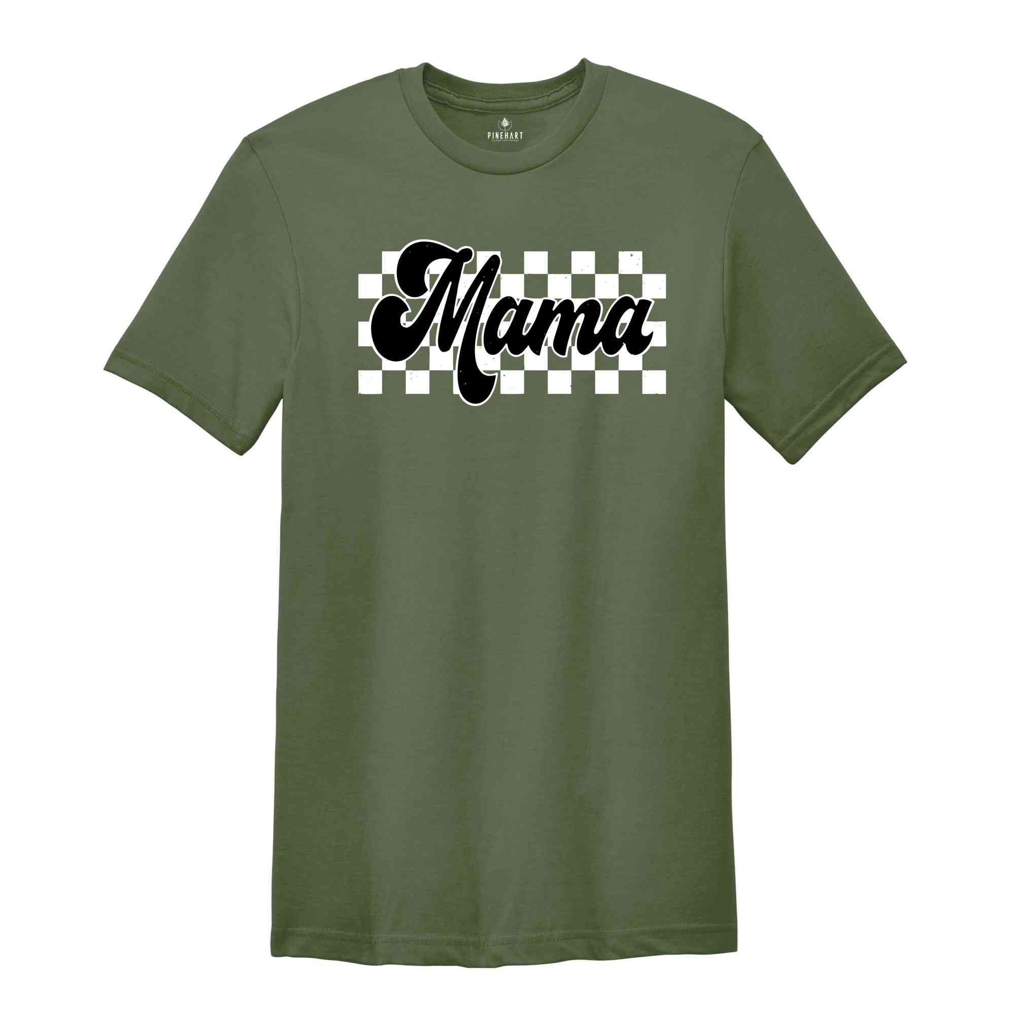 Checkered Mama Shirt, Mama Shirt, Cute Mom Shirt, Mother’s Day Shirt, New Mom Shirt, Best Mom Shirt, Mom Shirt