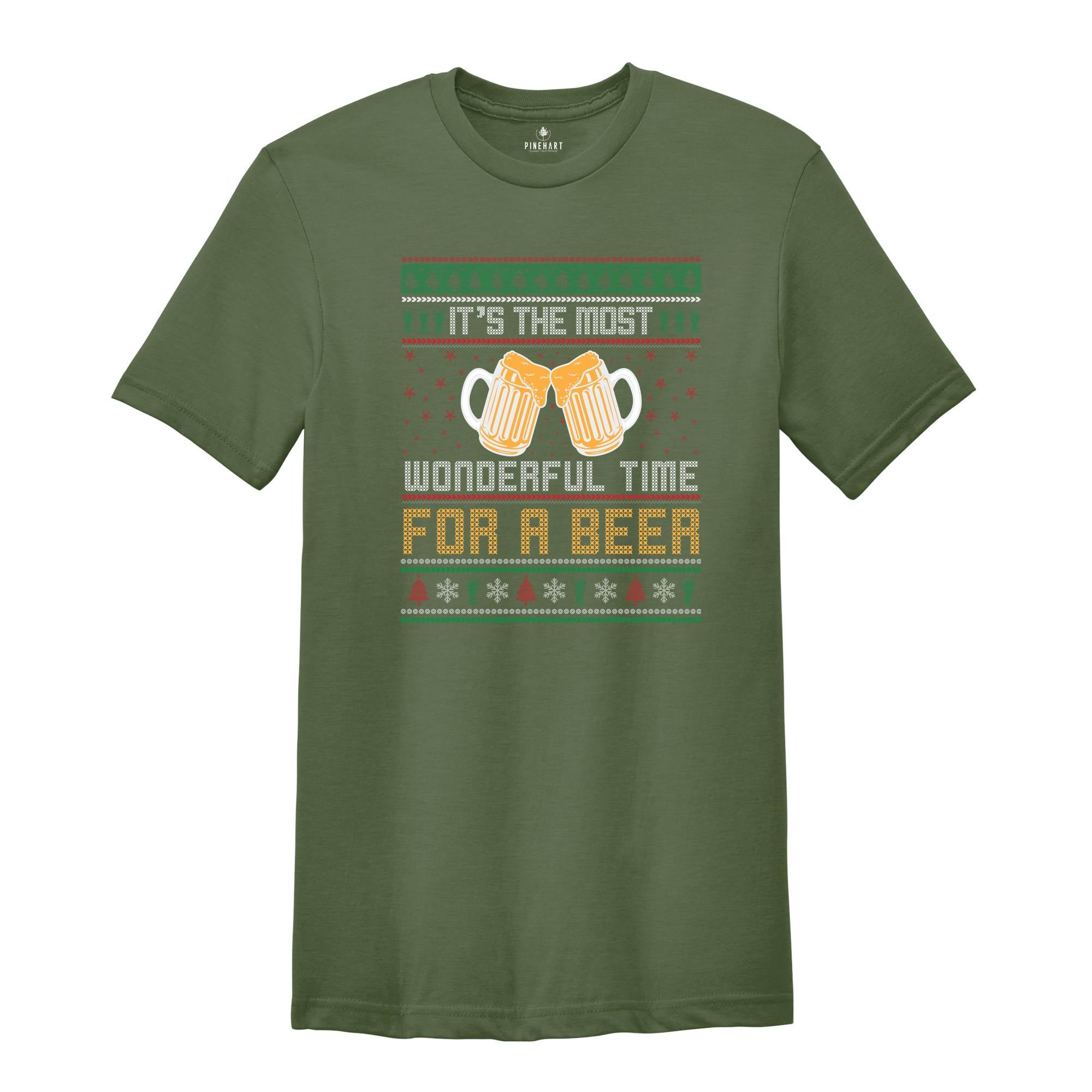 It's The Most Wonderful Time Of The Beer Shirt, Funny Ugly Sweater, Christmas Shirt, Beer Lovers Shirt, Holiday Shirt, Beer Christmas Gift