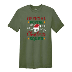 Official Postal Christmas Squad Shirt, Christmas Postal Worker T-Shirt, Santa’s Mail Carrier Tee, Merry Postal Worker Gift