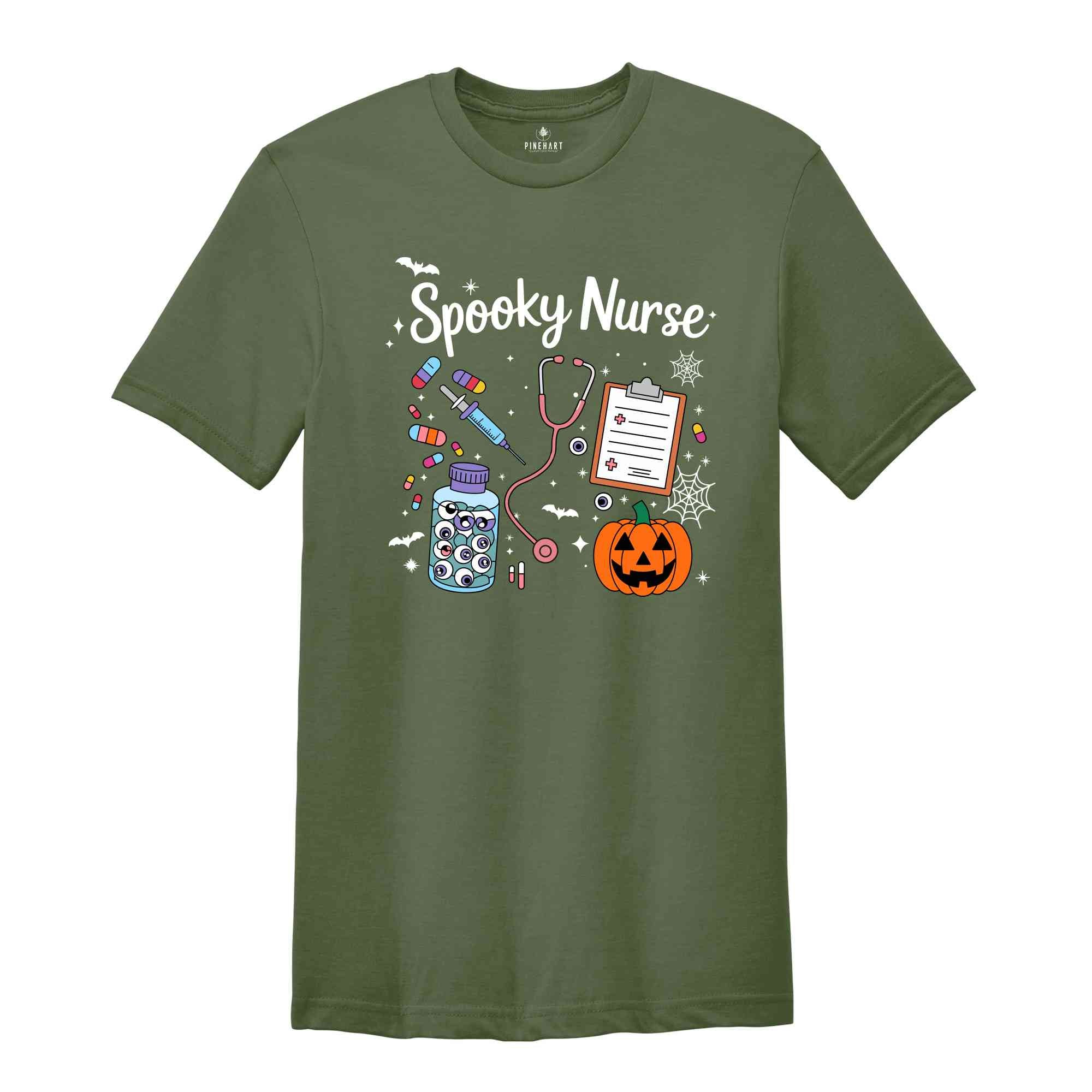 Spooky Nurse Shirt, Halloween Nurse Shirt, Funny Nurse Shirt, Halloween Shirt, Nurse Gift, Nursing Halloween Tee