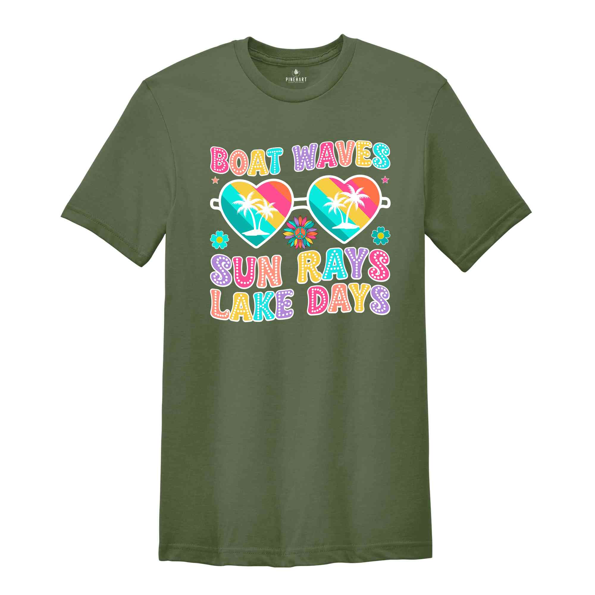 Boat Waves Sun Rays Lake Days Shirt, Summer Shirt, Summer Vibes Shirt, Sunshine Shirt, Beach Shirt, Lake Day Shirt, Lake Vacation Shirt