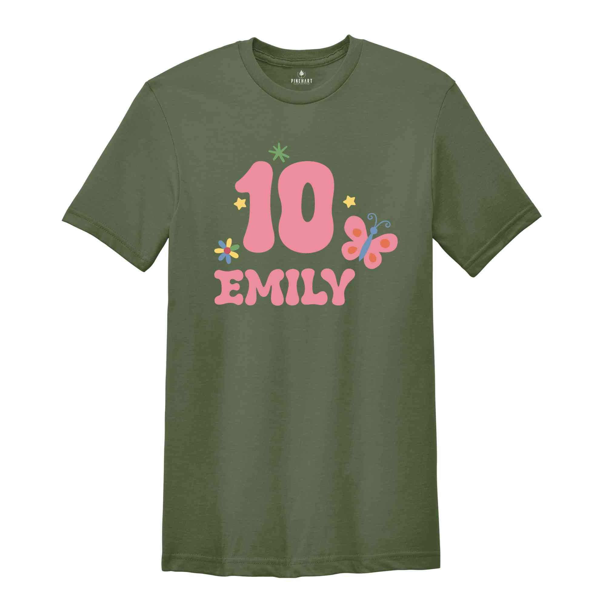 Custom In My Double Digits Era Shirt, Birthday Party Shirt, Matching Birthday Shirt,10th Birthday Shirt, Double Digits Birthday Girl Shirt