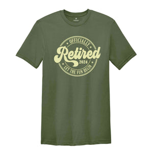 Officially Retired 2024 Shirt, Retirement Party Shirt, Funny Retired T-Shirt, Retired Party T-Shirt, Vintage Retirement Shirt, Funny Retired