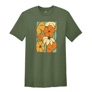 Flowers Tshirt, Boho Wildflowers Tshirt, Boho Flowers Shirt, Floral Nature Shirt, Art Nouveau Art Deco Shirt