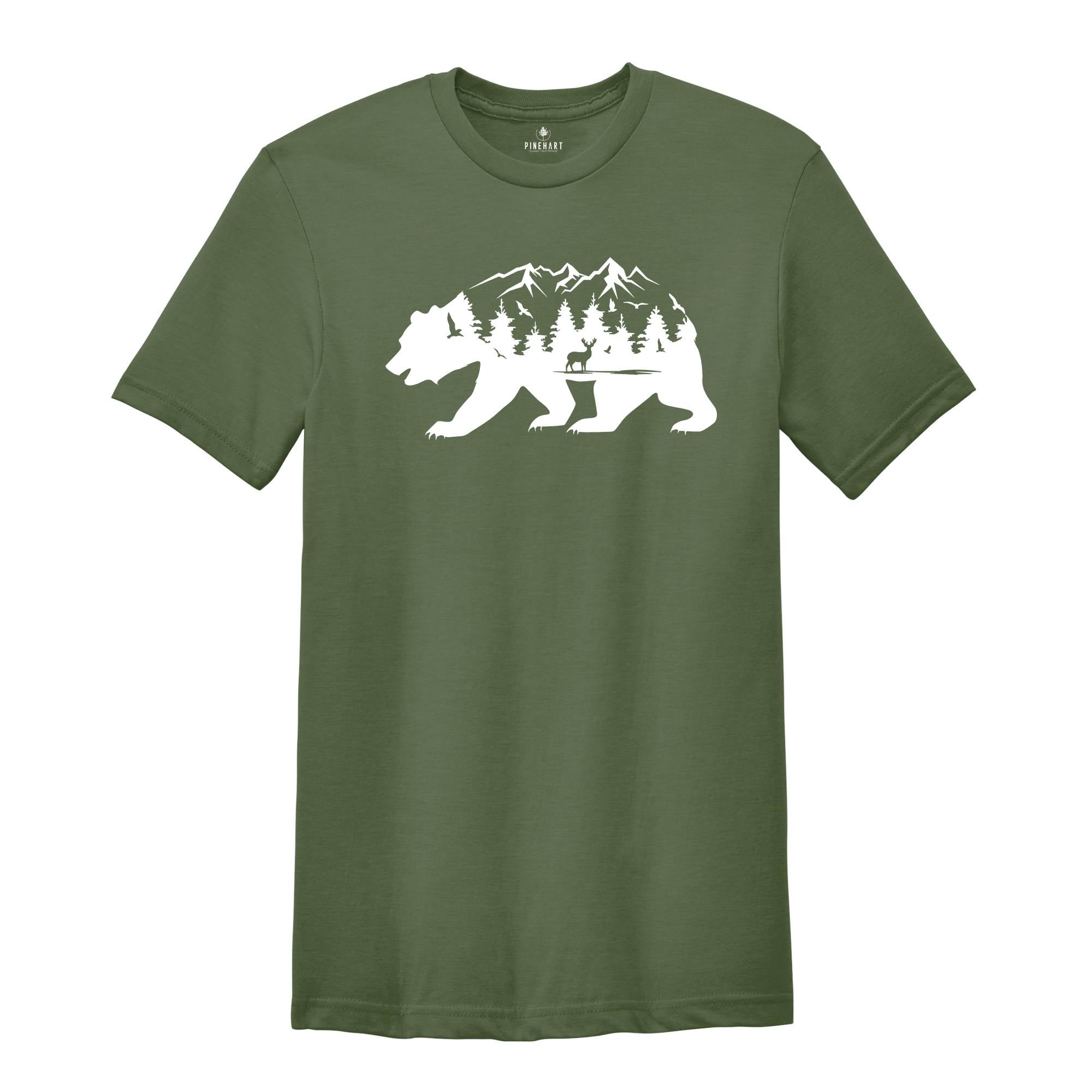 Mountain Bear Shirt, Bear T Shirt, Camping T Shirt, Wilderness Travel Tee, Wanderlust, Mountain Camp Shirt