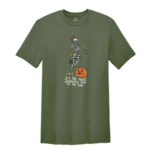 It's The Most Wonderful Of The Year Shirt, Halloween Shirt, Spooky Season Shirt, Trick Or Treat Shirt, Pumpkin Shirt, Skeleton Shirt