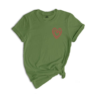 Pocket Heart Shirt, Valentine Day T Shirt, Love Heart Shirt, Love T Shirt, Girlfriend Shirt Gift, Wife Shirts, Cute Love T-shirt