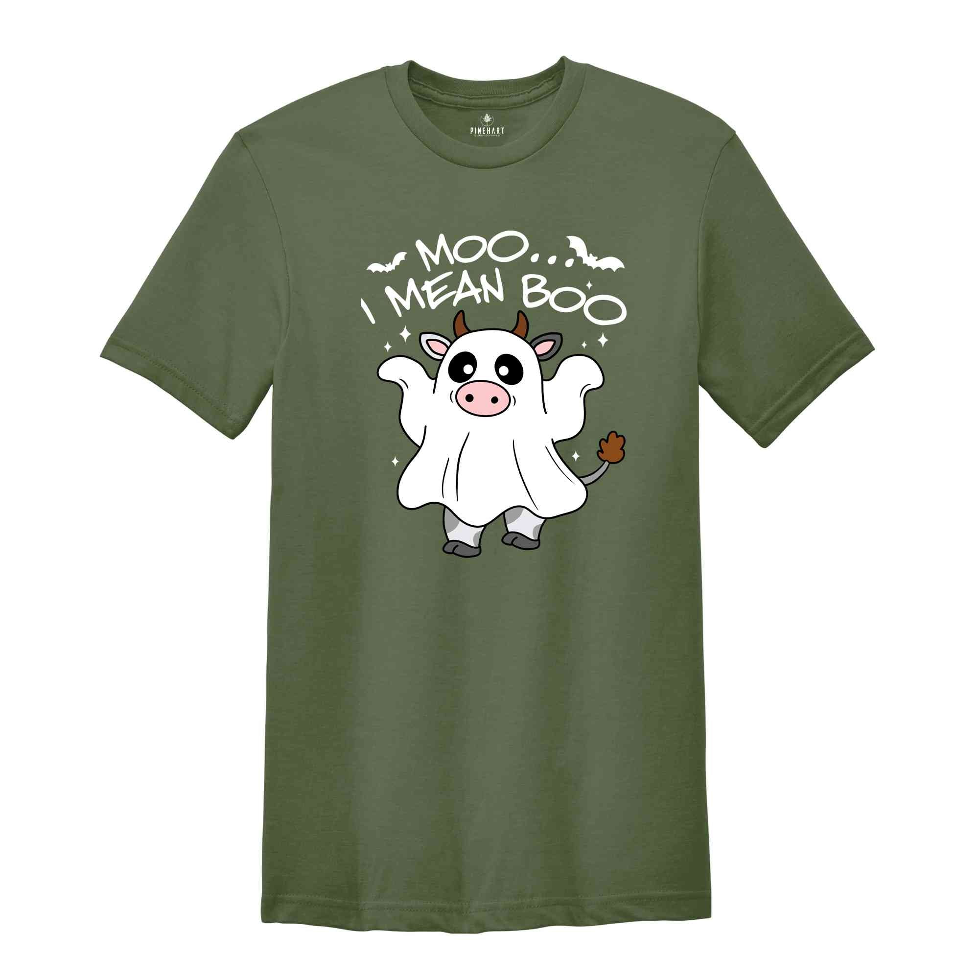 Moo I Mean Boo Shirt, Cute Cow Shirt, Funny Ghost Shirt, Halloween Shirt, Cute Halloween Shirt, Boo Shirt, Ghost Shirt, Spooky Season Shirt