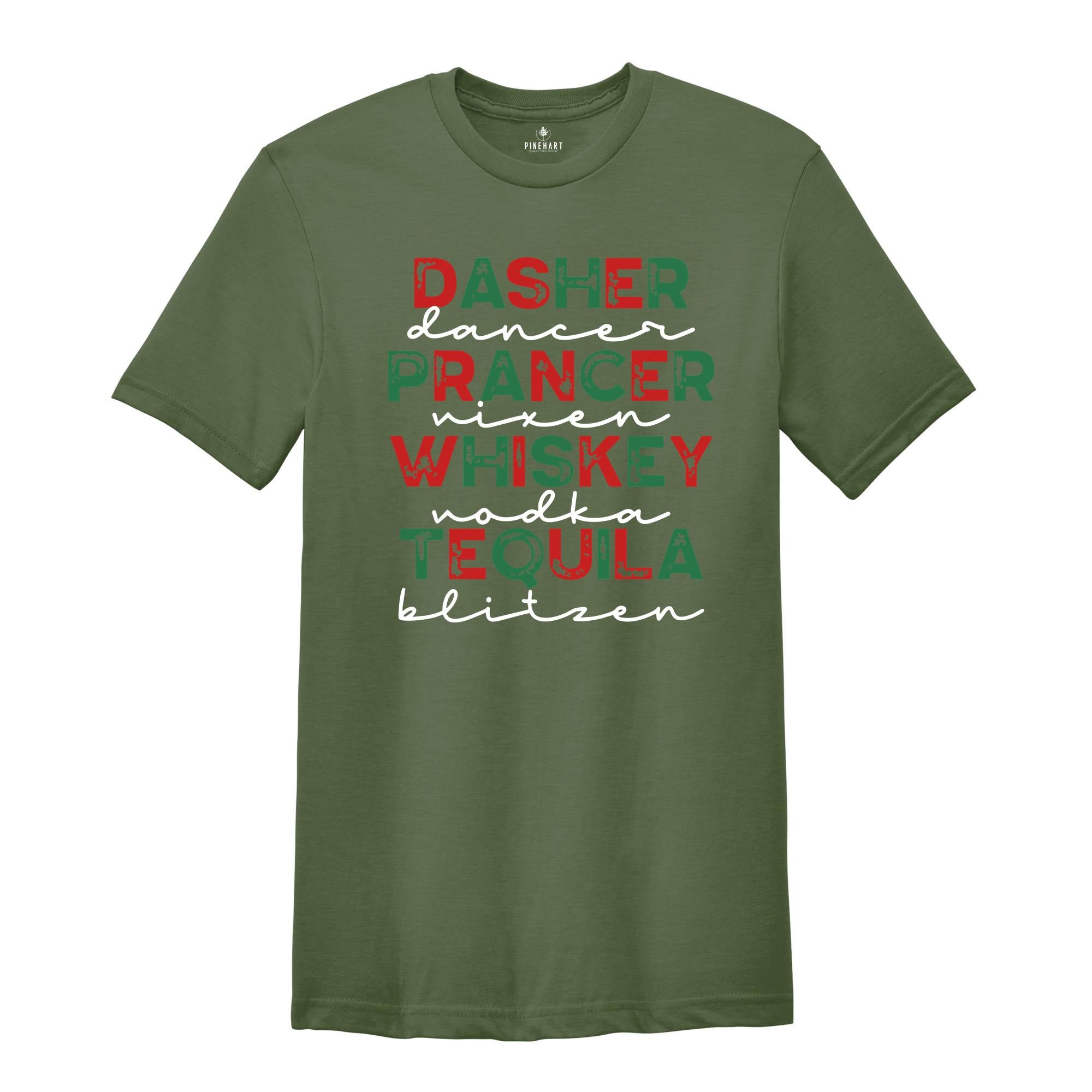 Dasher Dancer Shirt, Christmas Shirt, Funny Christmas, Drinking Christmas, Holiday Party Shirt, Christmas Sweatshirt