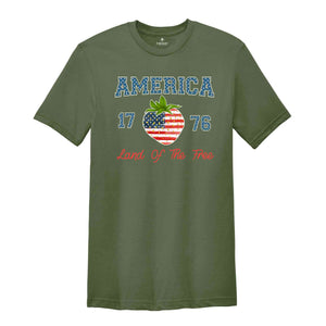 Land Of The Free Shirt, Usa Shirt, Memorial Day Shirt, Retro American Shirt, Independence Day, 4th Of July Tee, Retro Shirt, Patriotic Shirt