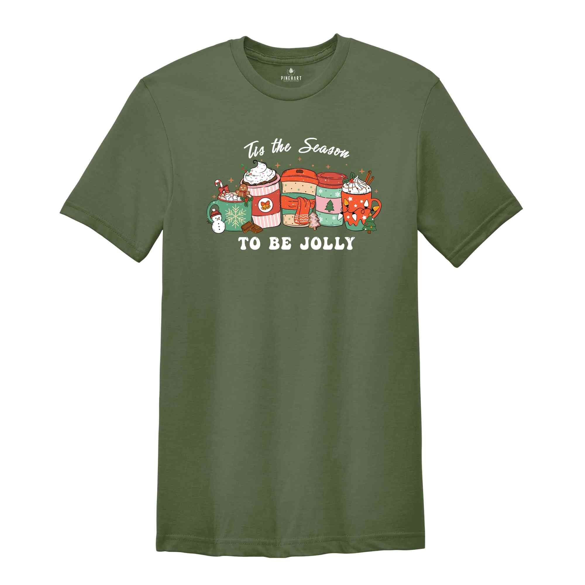 Tis The Season To Be Jolly Shirt, Christmas Coffee Shirt, Coffee Lover Shirt, Christmas Party Shirt, Holiday Shirt, New Year Shirt,