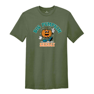 Big Pumpkin Energy Mens Shirt, Pumpkin Shirt, Halloween T-Shirt, Funny Halloween Shirt, Halloween Costume Tee