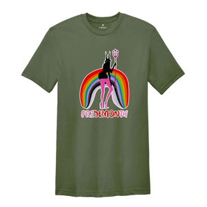 Pridemonth Shirt, Demon Shirt, LGBT Shirt, Pride Month Shirt, Rainbow Pride Shirt, Love Is Love Shirt