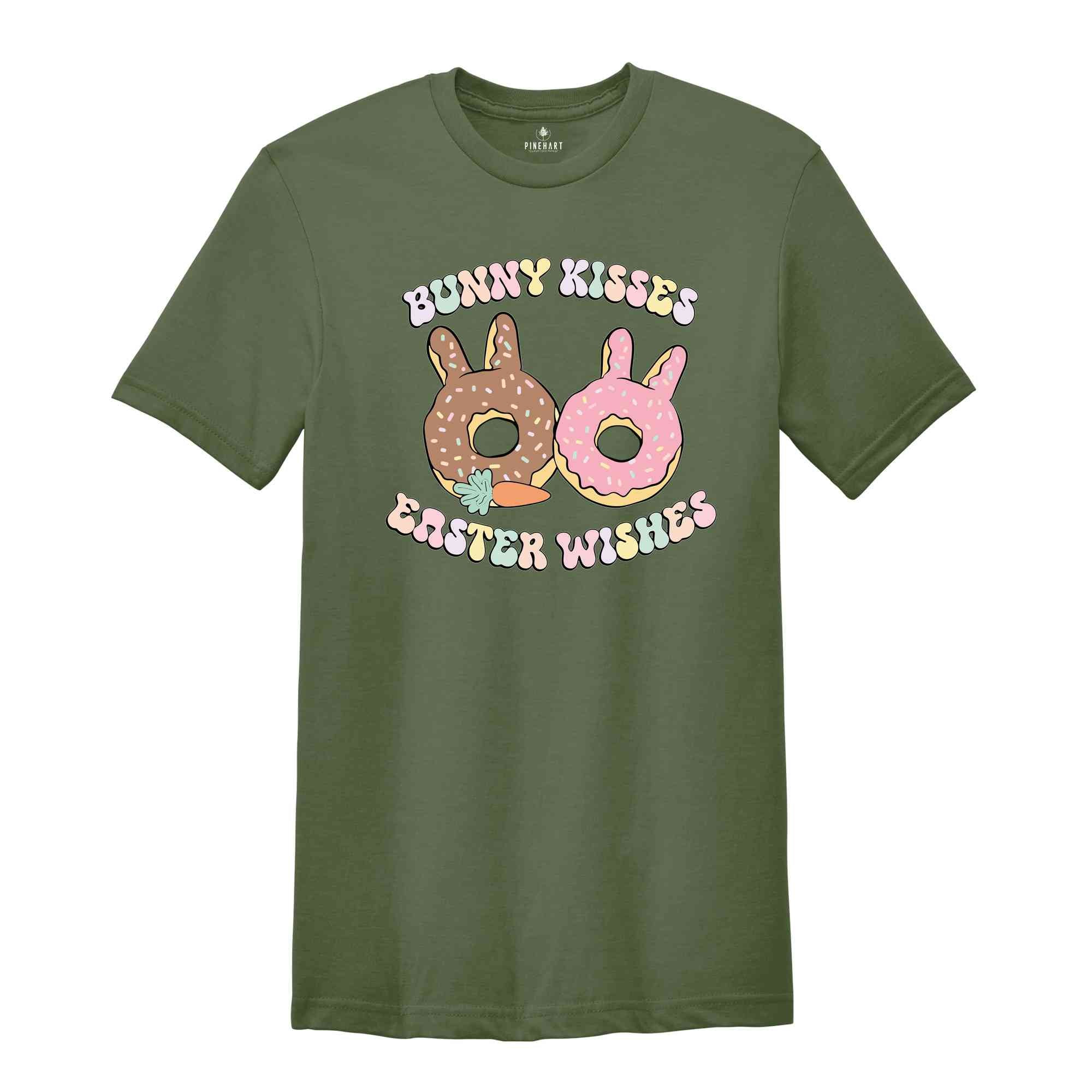 Bunny Kisses Easter Wishes Shirt, Easter Day Shirt, Easter Bunny Tee, Easter Day Gift, Cute Easter Day T-Shirt