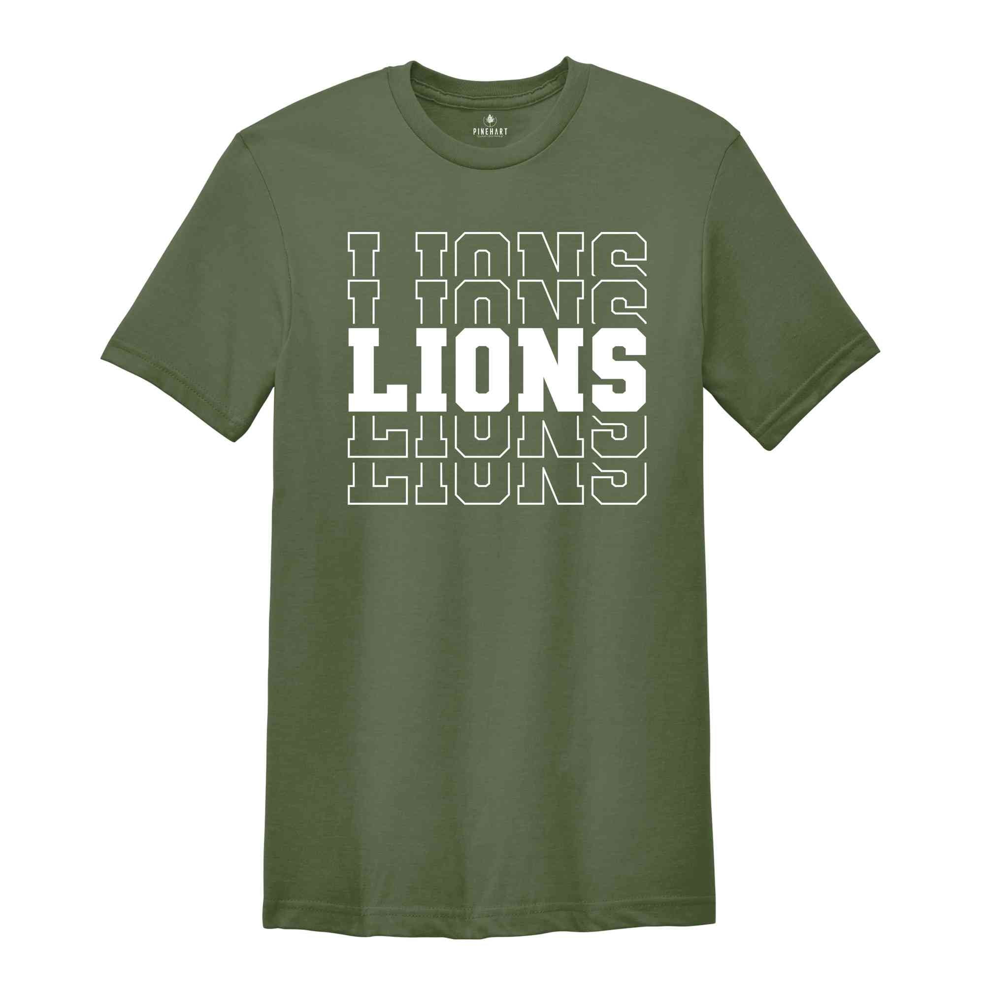 Team Mascot Shirt, lions Team Shirt, lions Team Spirit Shirt, lions Fan Shirt, lions School Shirt, lionss School Spirit