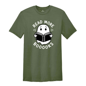 Read More Booooks Shirt, Spooky Season Shirt, Cute Spooky Teacher Shirt, Librarian Shirt, Teacher Halloween Shirt, Ghost Book Shirt