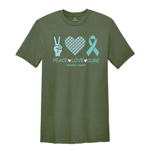 Ovarian Cancer Shirt, Support Shirt, Ovarian Cancer Patient Gift, Heart Shirts, Cancer Survivor Shirt, Cancer Awareness Tee