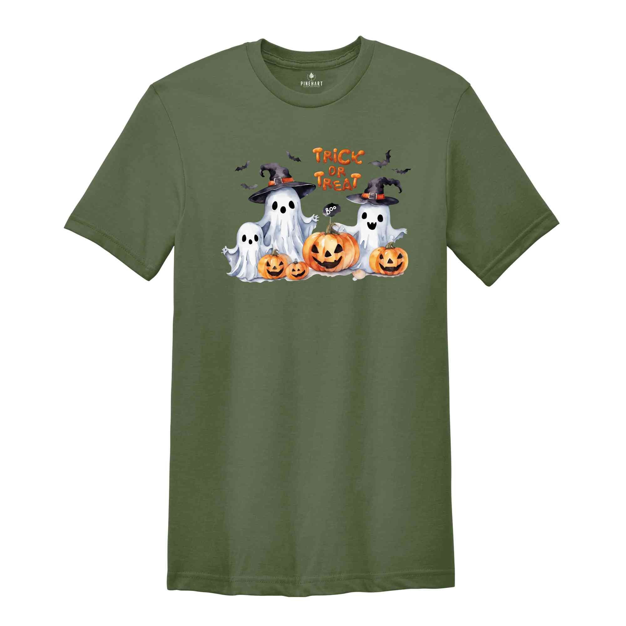 Trick Or Treat Shirt, Halloween Candy T-shirt, Halloween Ghosts Tee, Pumpkin Shirt, Halloween Gifts For Candy Lovers