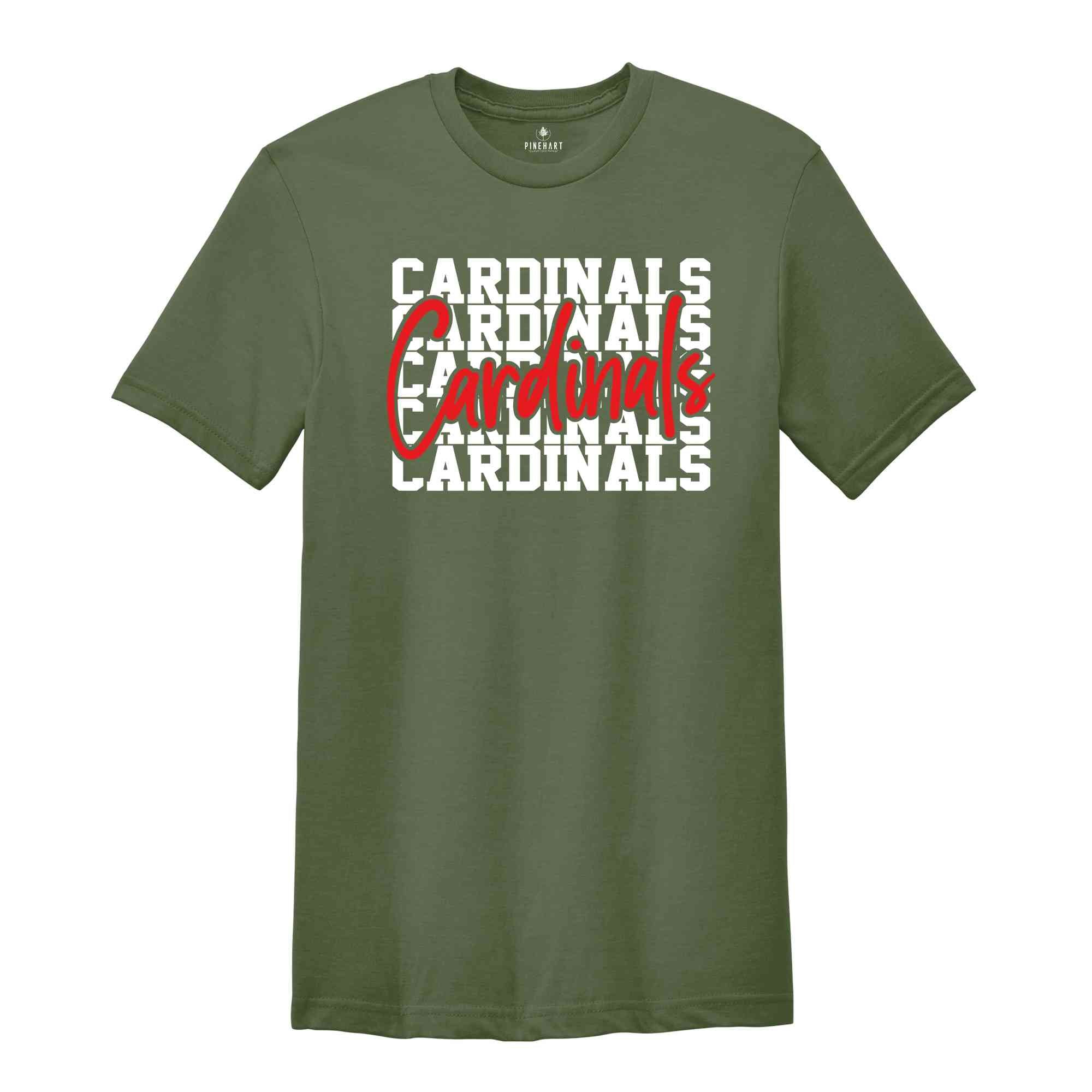 Team Mascot Shirt, Cardinals Team Shirt, Cardinals Team Spirit Shirt, Cardinals Fan Shirt, Cardinals School Shirt, Cardinals School Spirit