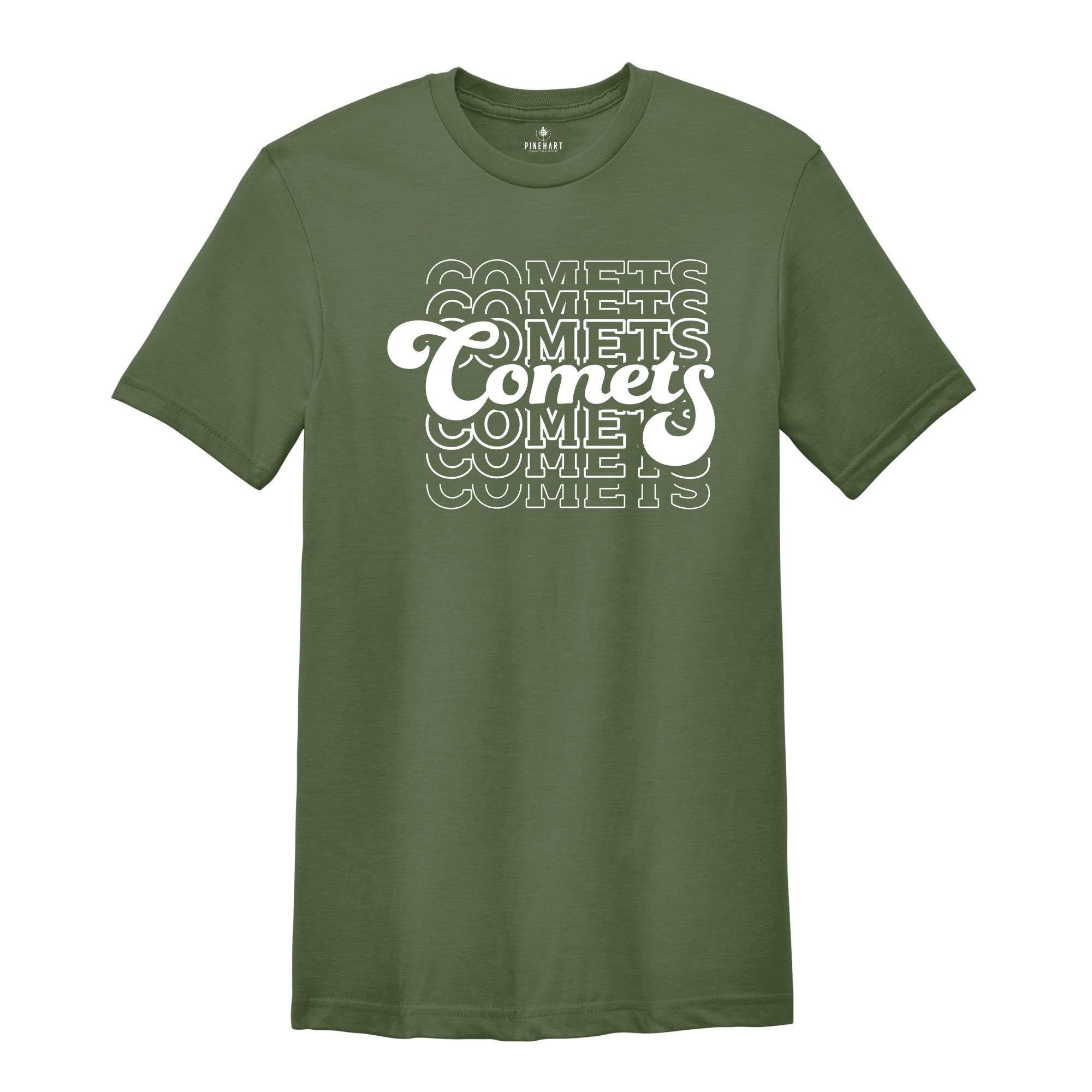 Team Mascot Shirt, Comets Team Shirt, Comets Team Spirit, Comets Fan Shirt, Comets School Shirt, Comets School Spirit