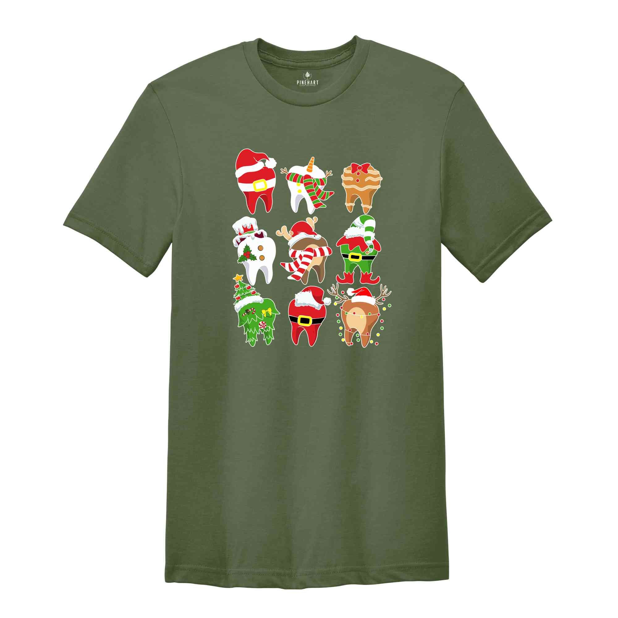 Teeth Christmas Shirt, Dental Christmas T-Shirt, Dental Squad Shirt, Dental Xmas Shirt, Dentist Christmas