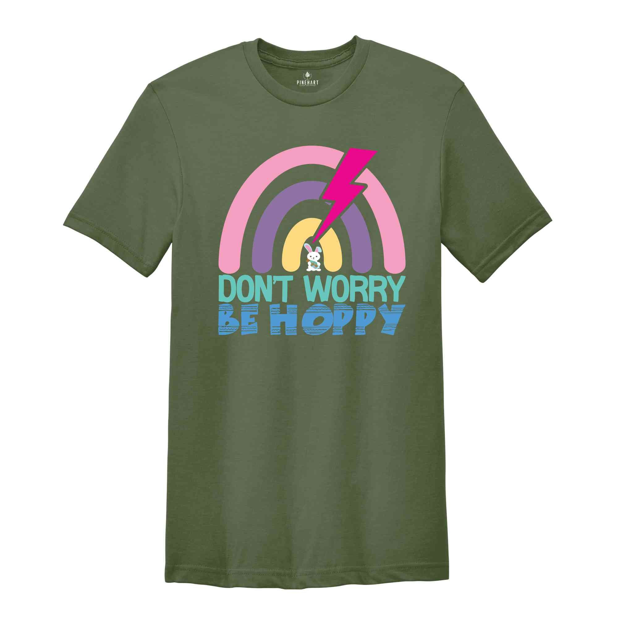 Don't Worry Be Hoppy Shirt, Student Shirt, Cute Easter Shirt, Happy Easter Day, Gift For Student, Easter Peeps Shirt, Easter Bunny