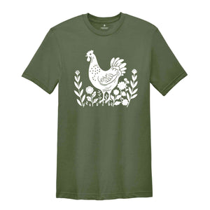 Chicken Mom Shirt, Farm Shirt, Chicken Shirt, Farm Animal T-Shirt, Chicken Mom Gift, Shirt for Women