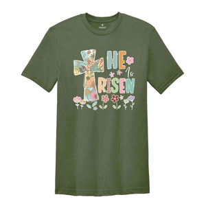 He Is Risen Easter Day Shirt, Faith Shirt, Happy Easter Shirt, Religious Shirt, Christian Apparel, Jesus Easter Shirt, Easter Family Shirt