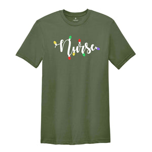 Christmas Nurse Shirt, Christmas Lights Nurse, Nurse Life Shirt, Nurse Appreciation, Cute Nurse Gift, Nurse Student Shirt, Nursing Tee