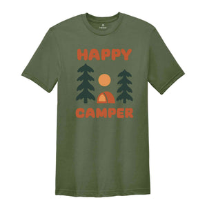 Happy Camper Shirt, Camping Tee, Nature Lover Gift, Outdoor Camping Shirt, Adventure T-shirt, Gift for Camper