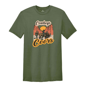 Coors Cowboys Shirt, Western Cowboy T-shirt, Retro Cowboy Shirt, Western Cowgirl Vibes Tee, Vintage Western Shirt