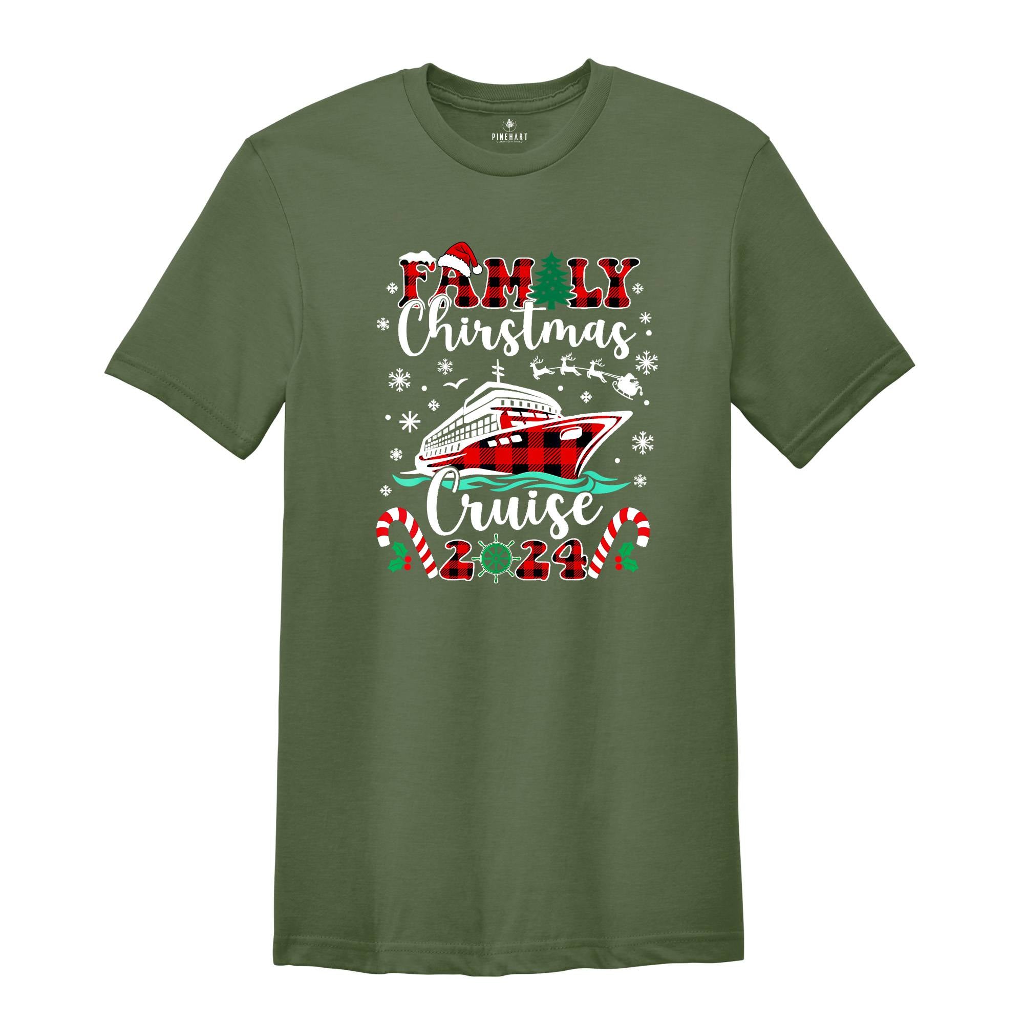 Custom Christmas Cruise 2024 Shirt, Family Christmas Cruise T-Shirt, Cruise Group Shirt, Christmas Family Vacation Shirt