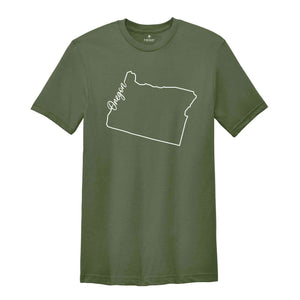 Oregon State Shirt, The USA State Shirt, Oregon USA Shirt, Oregon Map Outline Shirt, US Outline Shirt, United States Shirt