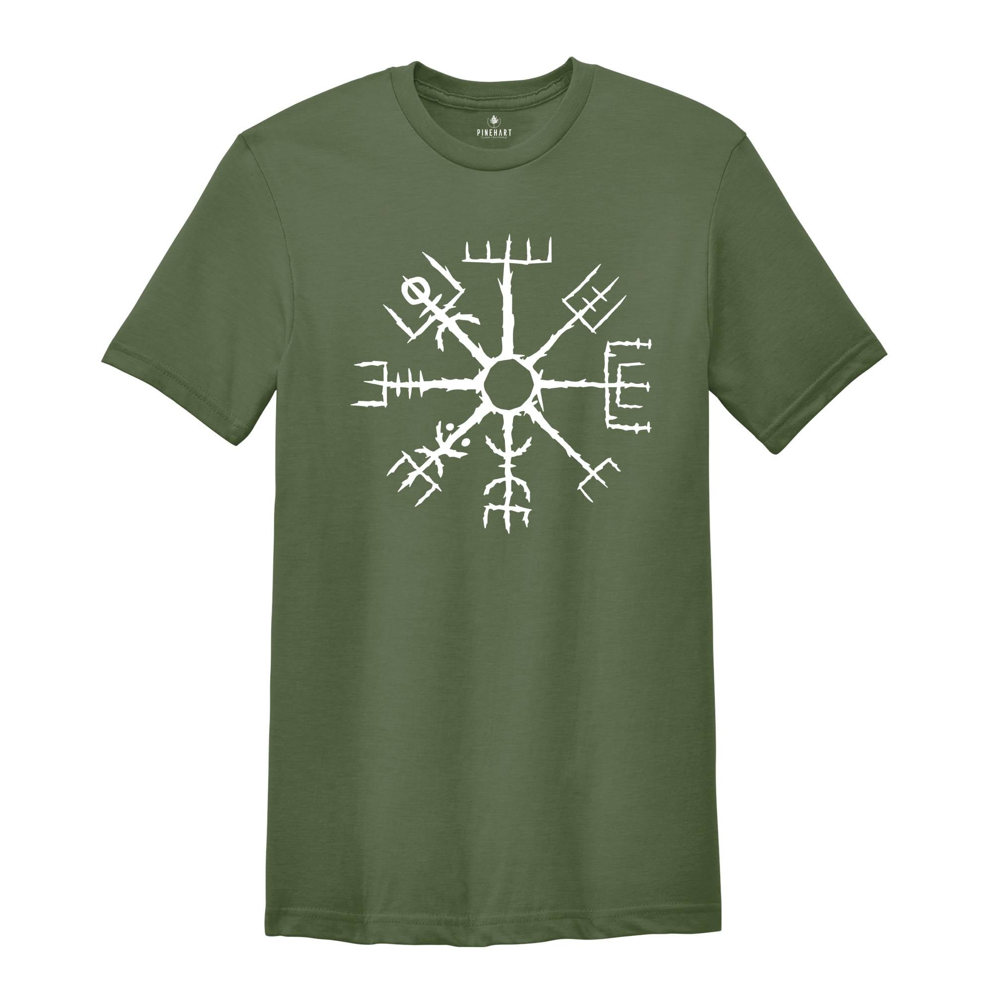 Vegvisir Shirt , Norse Mythology , Icelandic ,Nordic Icelandic Compass , Iceland Symbol,Iceland Travel Gifts ,Runic Compass ,Nordic Shirt