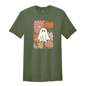 Ghost Pumpkin T-Shirt, Ghost Shirt, Fall Shirt, Spooky Season Shirt, Halloween Tee, Pumpkin Shirt, Halloween Ghost Shirt