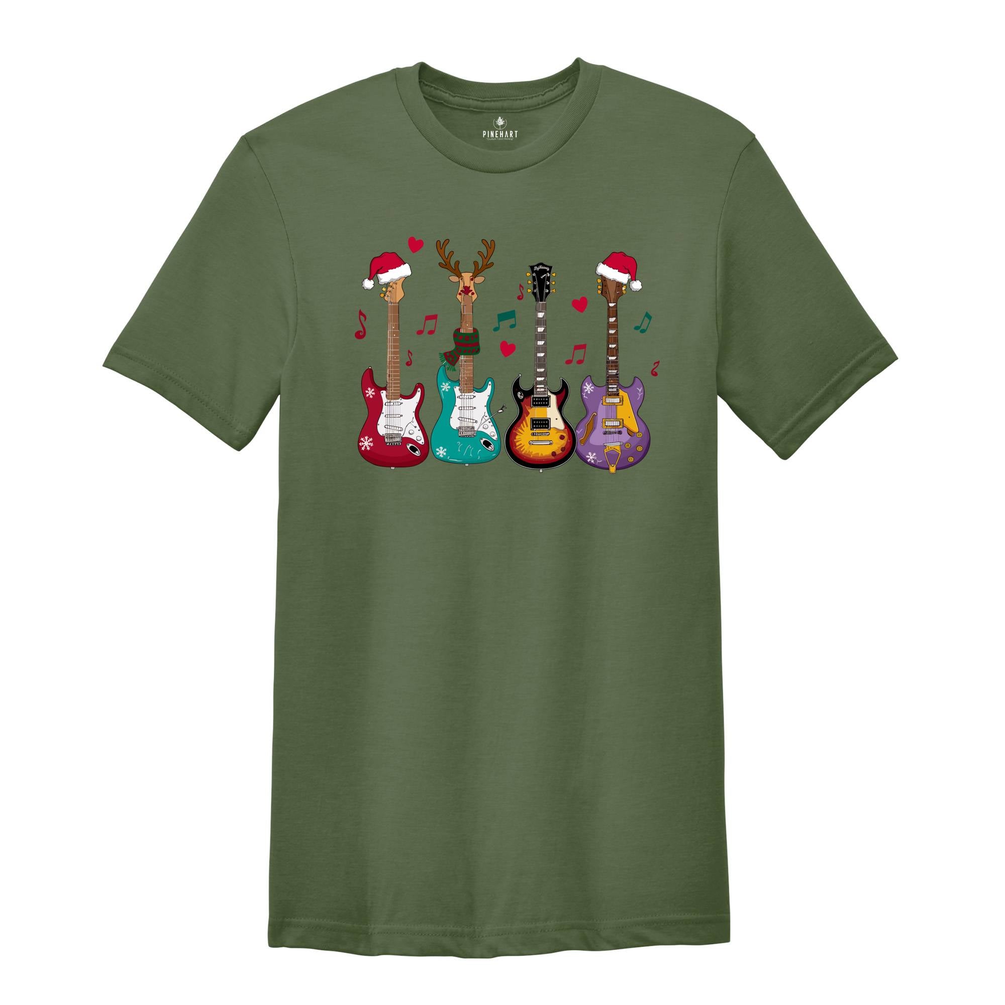 Electric Guitar Christmas Shirt, Electric Guitar Shirt, Music Christmas Shirt, Guitarist Shirt, Electric Guitarist Shirt, Musical Shirt