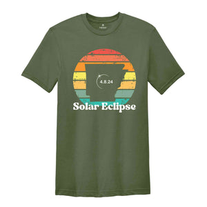 Arkansas Solar Eclipse T-Shirt, April 8 2024 Solar Eclipse, Total Solar Eclipse Apparel, Solar Eclipse Shirt