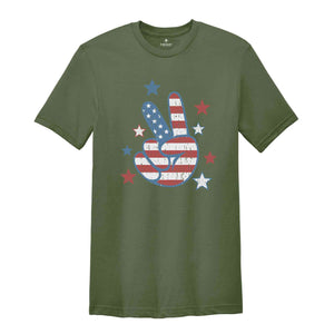 America Peace Sign Shirt, America Peace Shirt, Patriotic Shirt, Republican Shirt, USA Flag Shirt, 4th Of July Shirt, America Freedom Shirt