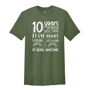 Ten Birthday Shirt, 10th Birthday Shirt, Tenth Birthday, Birthday Shirt, 10th Birthday, Tenth Birthday T-Shirt, Birthday Party Tee