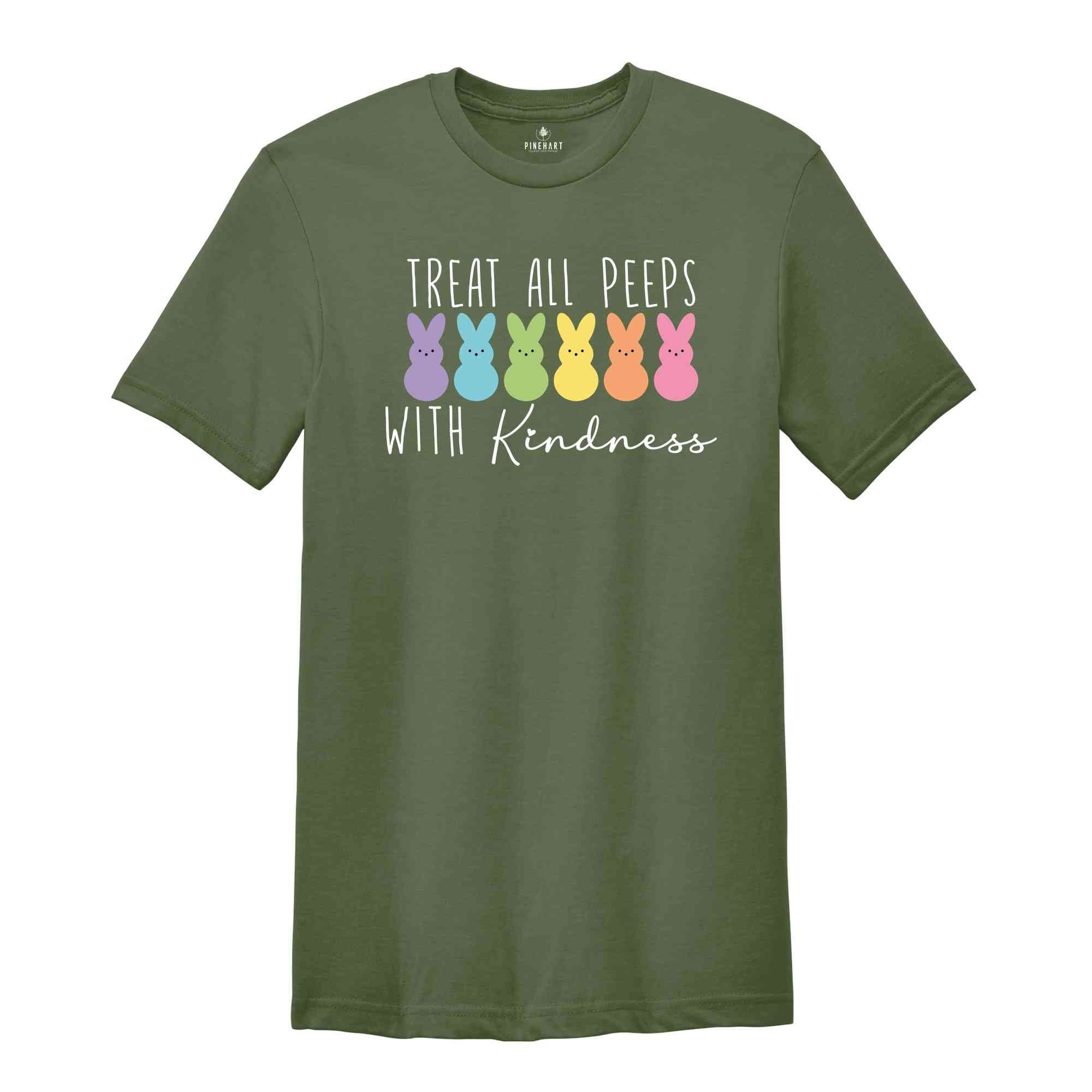 Treat all Peeps with Kindness Shirt, Easter Teacher T-Shirt, Easter Day Teacher, Teacher Peeps Shirt, Teacher Easter Gift